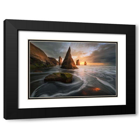 Warcraft Black Modern Wood Framed Art Print with Double Matting by Fan, Tim