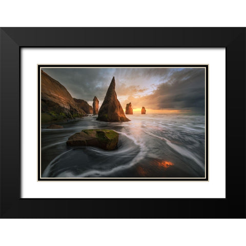 Warcraft Black Modern Wood Framed Art Print with Double Matting by Fan, Tim