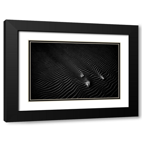 Sand #2 Black Modern Wood Framed Art Print with Double Matting by Lipinski, Waldemar