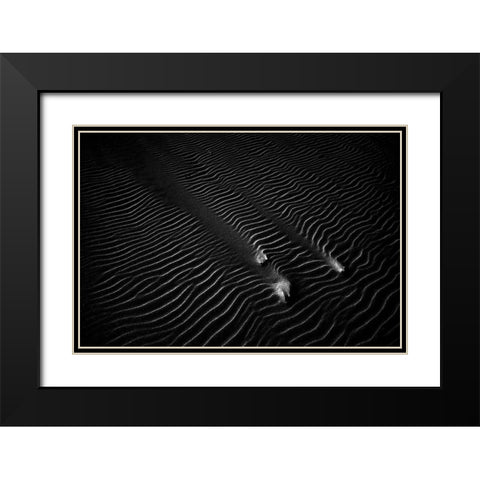 Sand #2 Black Modern Wood Framed Art Print with Double Matting by Lipinski, Waldemar