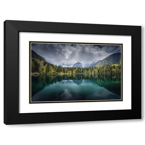 Moody Day Black Modern Wood Framed Art Print with Double Matting by Gamito, Clara