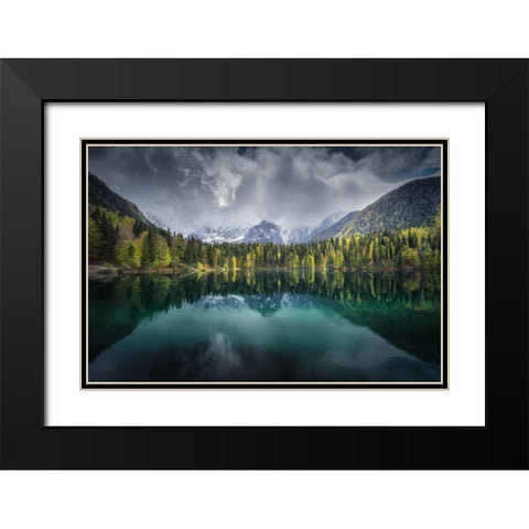 Moody Day Black Modern Wood Framed Art Print with Double Matting by Gamito, Clara