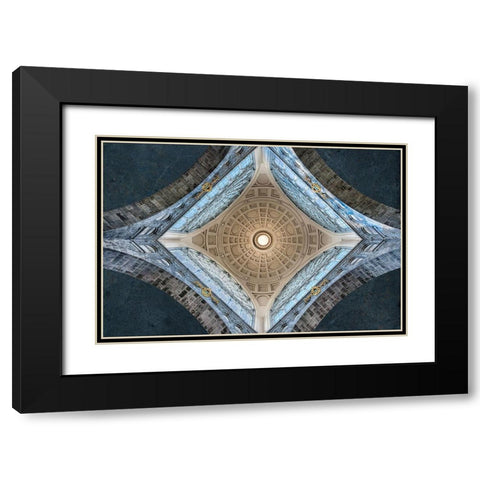 Center Point Black Modern Wood Framed Art Print with Double Matting by Van Son, Greetje