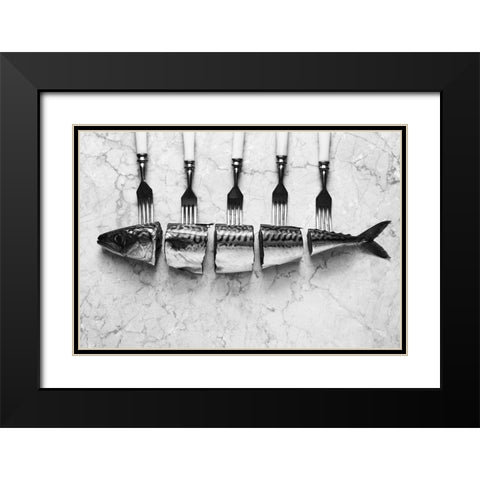 Mackerelaforks Black Modern Wood Framed Art Print with Double Matting by Karina, Aleksandrova