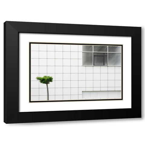 Little Tree Black Modern Wood Framed Art Print with Double Matting by Van Son, Greetje