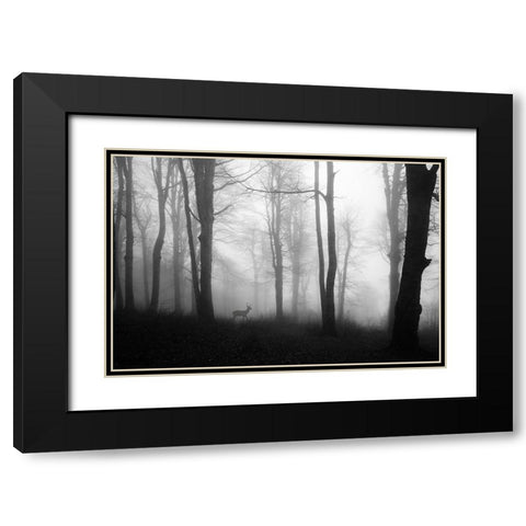 Forest Black Modern Wood Framed Art Print with Double Matting by Nisan Kandilcioglu, Ummu