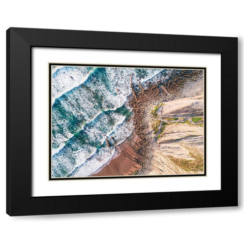 Barrika Black Modern Wood Framed Art Print with Double Matting by Carrillo Lopez, Antonio