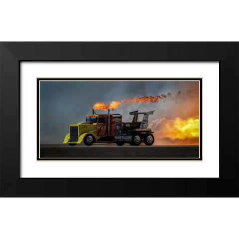 Fire A Speed - Mcas Miramar Air Show Black Modern Wood Framed Art Print with Double Matting by H Yang, David