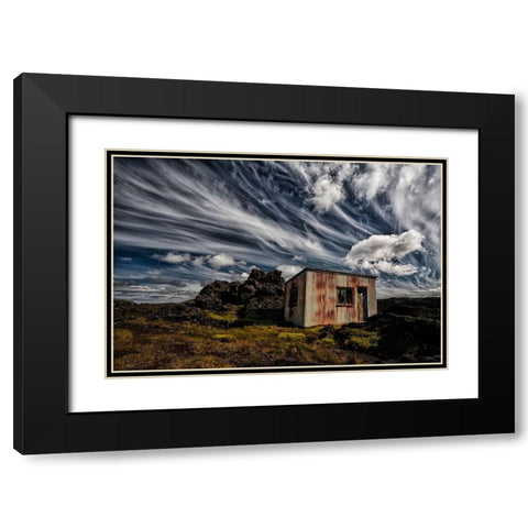 Broken Shack Black Modern Wood Framed Art Print with Double Matting by H. Ingibergsson, Torsteinn