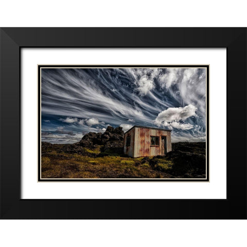 Broken Shack Black Modern Wood Framed Art Print with Double Matting by H. Ingibergsson, Torsteinn