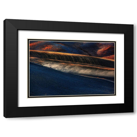 Il Gregge 2 Black Modern Wood Framed Art Print with Double Matting by Della Latta, Massimo