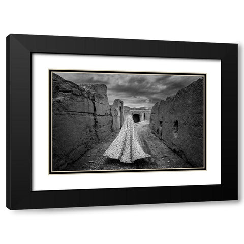 Emancipation Black Modern Wood Framed Art Print with Double Matting by Belbasi, Ahmad
