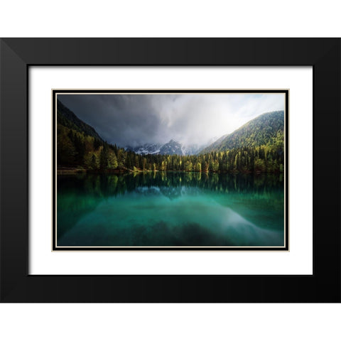 Menta. Black Modern Wood Framed Art Print with Double Matting by Pablo De, Juan