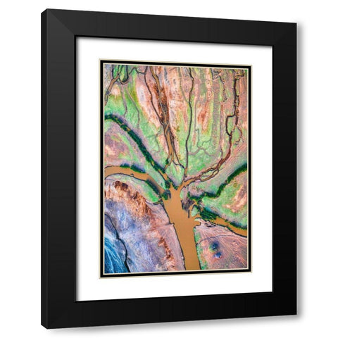 Gods Palette Black Modern Wood Framed Art Print with Double Matting by Fan, John
