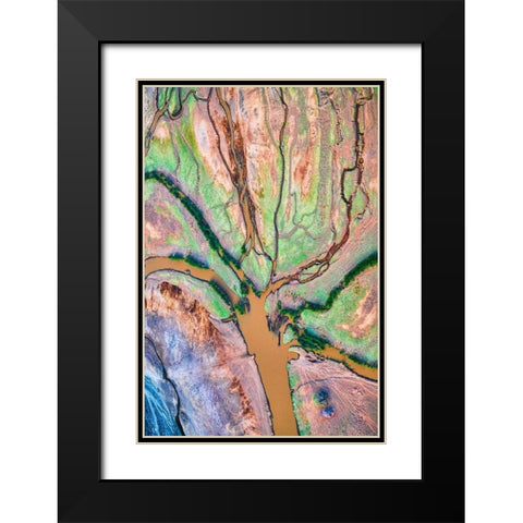 Gods Palette Black Modern Wood Framed Art Print with Double Matting by Fan, John