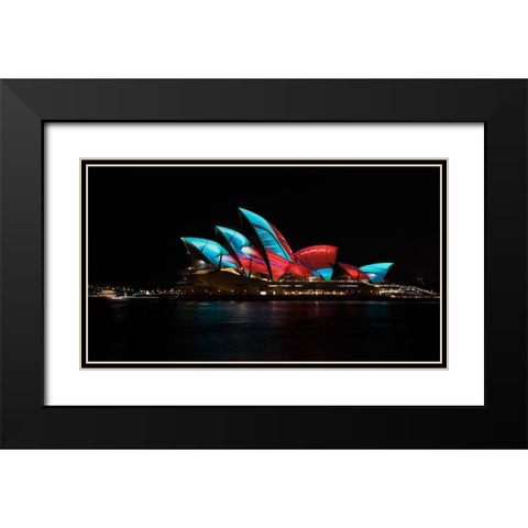 Vivid Black Modern Wood Framed Art Print with Double Matting by Tjandra, C.S.