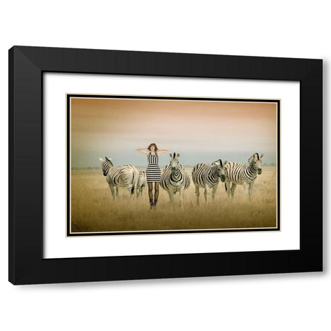 Africa I Black Modern Wood Framed Art Print with Double Matting by Von Diepenbroek, Christine