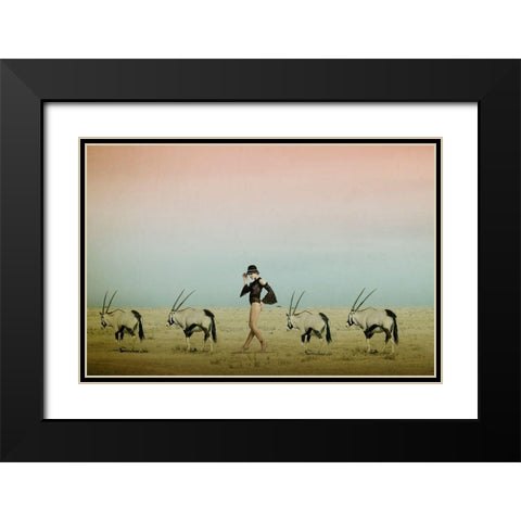 Africa Iv Black Modern Wood Framed Art Print with Double Matting by Von Diepenbroek, Christine
