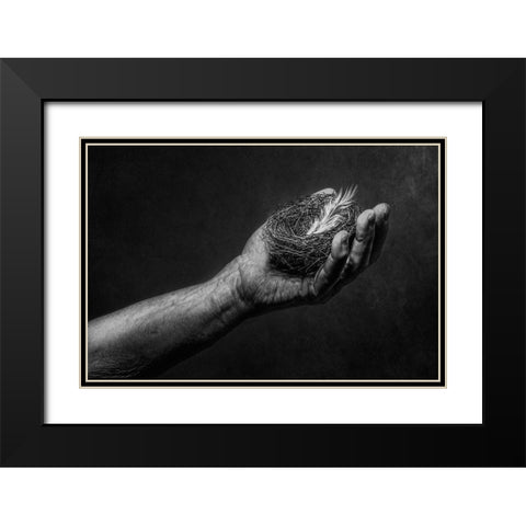 Untitled Black Modern Wood Framed Art Print with Double Matting by Clough, Stephen