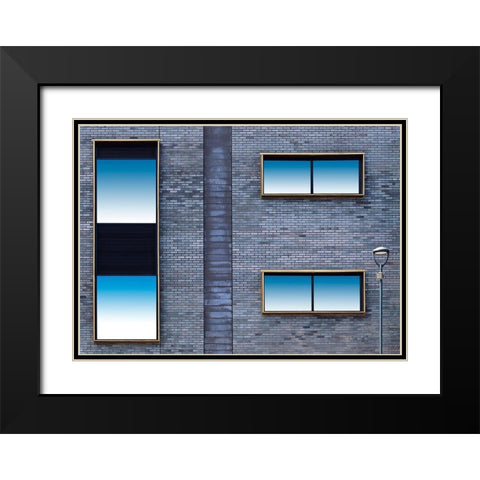 Windows I Black Modern Wood Framed Art Print with Double Matting by Arro