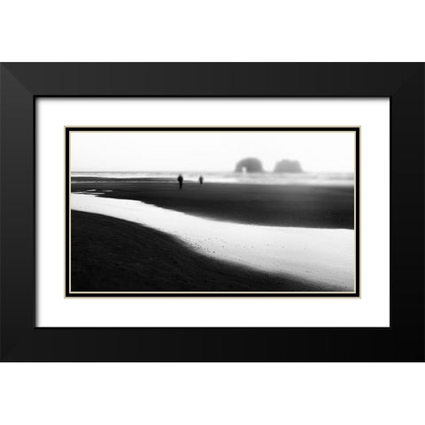 Together Black Modern Wood Framed Art Print with Double Matting by Teneyck, R.