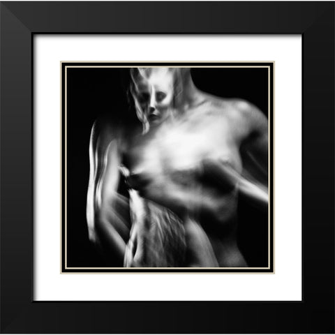 Untitled Black Modern Wood Framed Art Print with Double Matting by Bousca, Bogdan