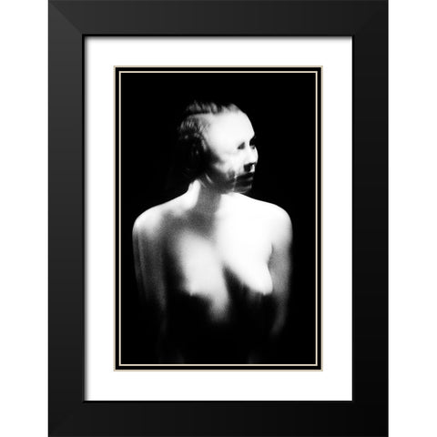 Untitled Black Modern Wood Framed Art Print with Double Matting by Bousca, Bogdan