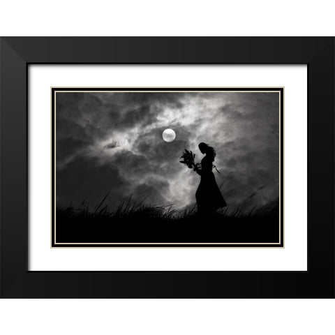 Liebestraum Black Modern Wood Framed Art Print with Double Matting by Lee, Hengki