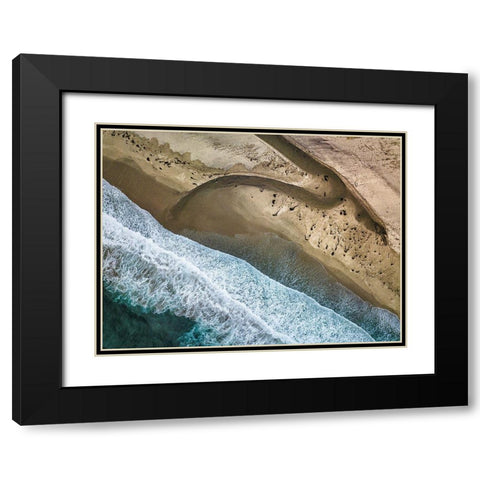 Big Sur Aerial Black Modern Wood Framed Art Print with Double Matting by Darby, Rob