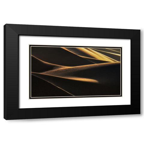 Light Caress Black Modern Wood Framed Art Print with Double Matting by Mehrafshar EFIAP, Babak