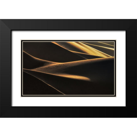 Light Caress Black Modern Wood Framed Art Print with Double Matting by Mehrafshar EFIAP, Babak