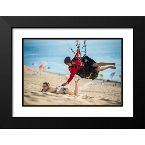 Removing Bra With Jim Nougarolles Black Modern Wood Framed Art Print with Double Matting by Shu, Tristan