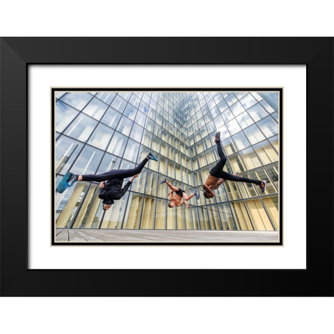 Tricking With Ahmed Chouikhi-Mehdi Harhad A Kacvin Cactout Black Modern Wood Framed Art Print with Double Matting by Shu, Tristan