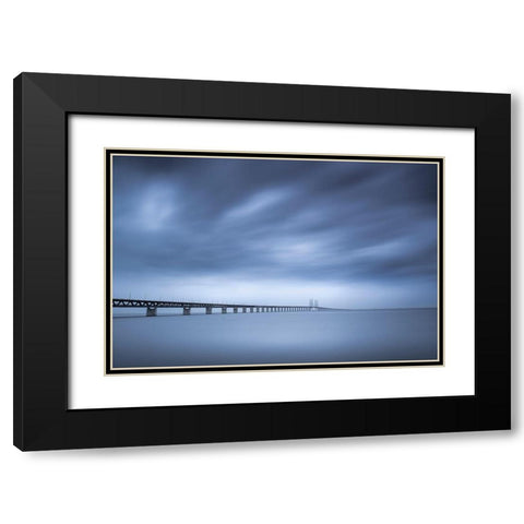 The Bridge Black Modern Wood Framed Art Print with Double Matting by Christensen, Andreas