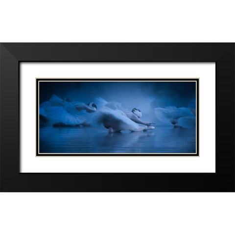 Dont Shoot Black Modern Wood Framed Art Print with Double Matting by Van Den, Peet