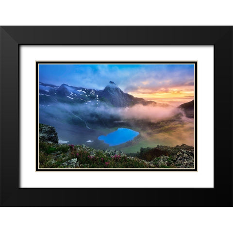 Colorado Paradise Black Modern Wood Framed Art Print with Double Matting by Xu, Mei