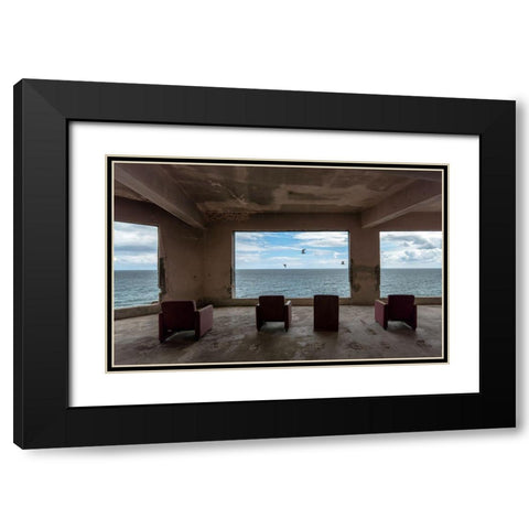 Cinema Black Modern Wood Framed Art Print with Double Matting by Dong Hee, Han