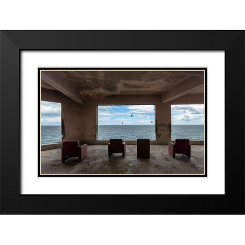 Cinema Black Modern Wood Framed Art Print with Double Matting by Dong Hee, Han