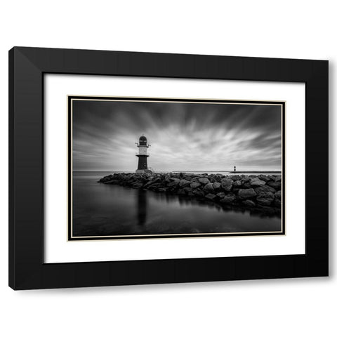 The Twins Black Modern Wood Framed Art Print with Double Matting by Schonberg, Alexander