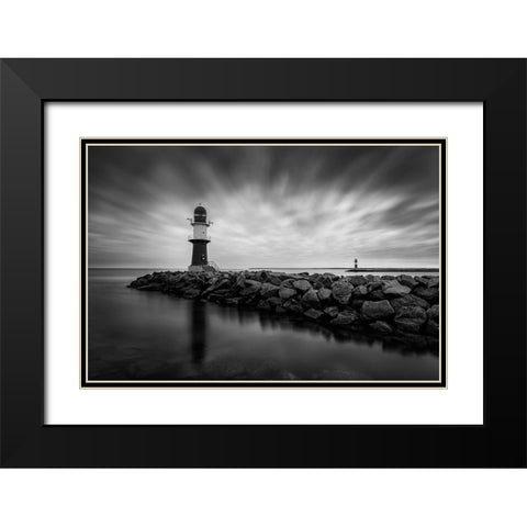 The Twins Black Modern Wood Framed Art Print with Double Matting by Schonberg, Alexander