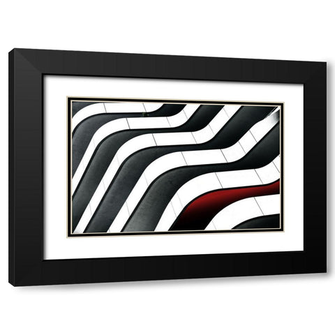 6 Floors Black Modern Wood Framed Art Print with Double Matting by Hawerkamp, Hans-Wolfgang