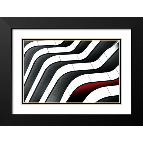 6 Floors Black Modern Wood Framed Art Print with Double Matting by Hawerkamp, Hans-Wolfgang