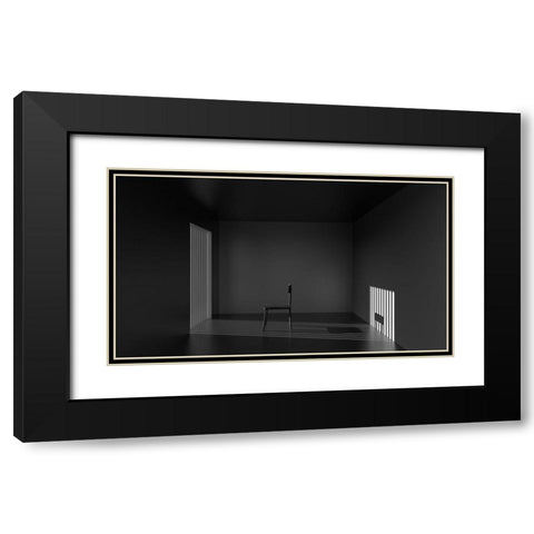Emptyness Of Jail Black Modern Wood Framed Art Print with Double Matting by Bunjamin, Antonyus