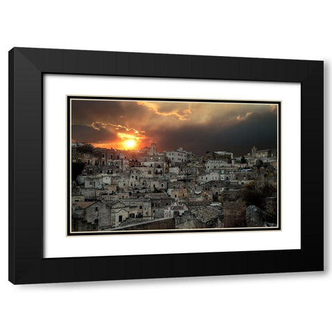 Untitled Black Modern Wood Framed Art Print with Double Matting by Stoduto, Michele