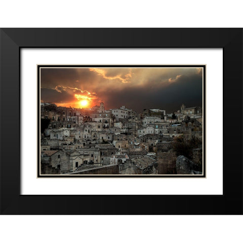 Untitled Black Modern Wood Framed Art Print with Double Matting by Stoduto, Michele