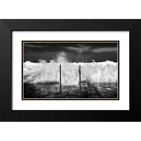 I Need The Sea... Black Modern Wood Framed Art Print with Double Matting by Polo, Piera