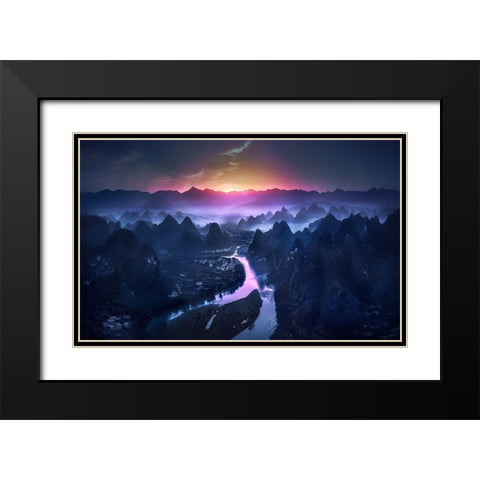 The Earth Awakening Black Modern Wood Framed Art Print with Double Matting by M. Garcia, Jesus