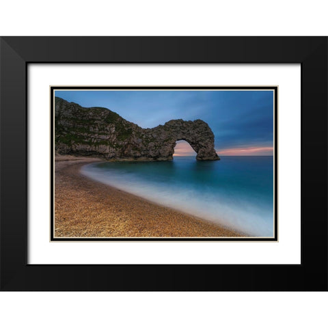 Dorset Black Modern Wood Framed Art Print with Double Matting by Guerola, Joaquin