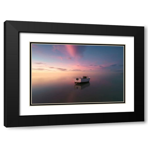 Tarragona Delta Del Ebre Alone Black Modern Wood Framed Art Print with Double Matting by joanaduenas