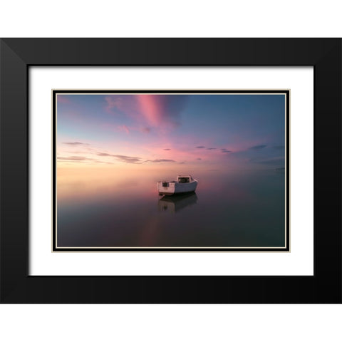 Tarragona Delta Del Ebre Alone Black Modern Wood Framed Art Print with Double Matting by joanaduenas